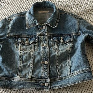 MICHAEL Michael Kors Blue Denim Jacket Cropped Size M